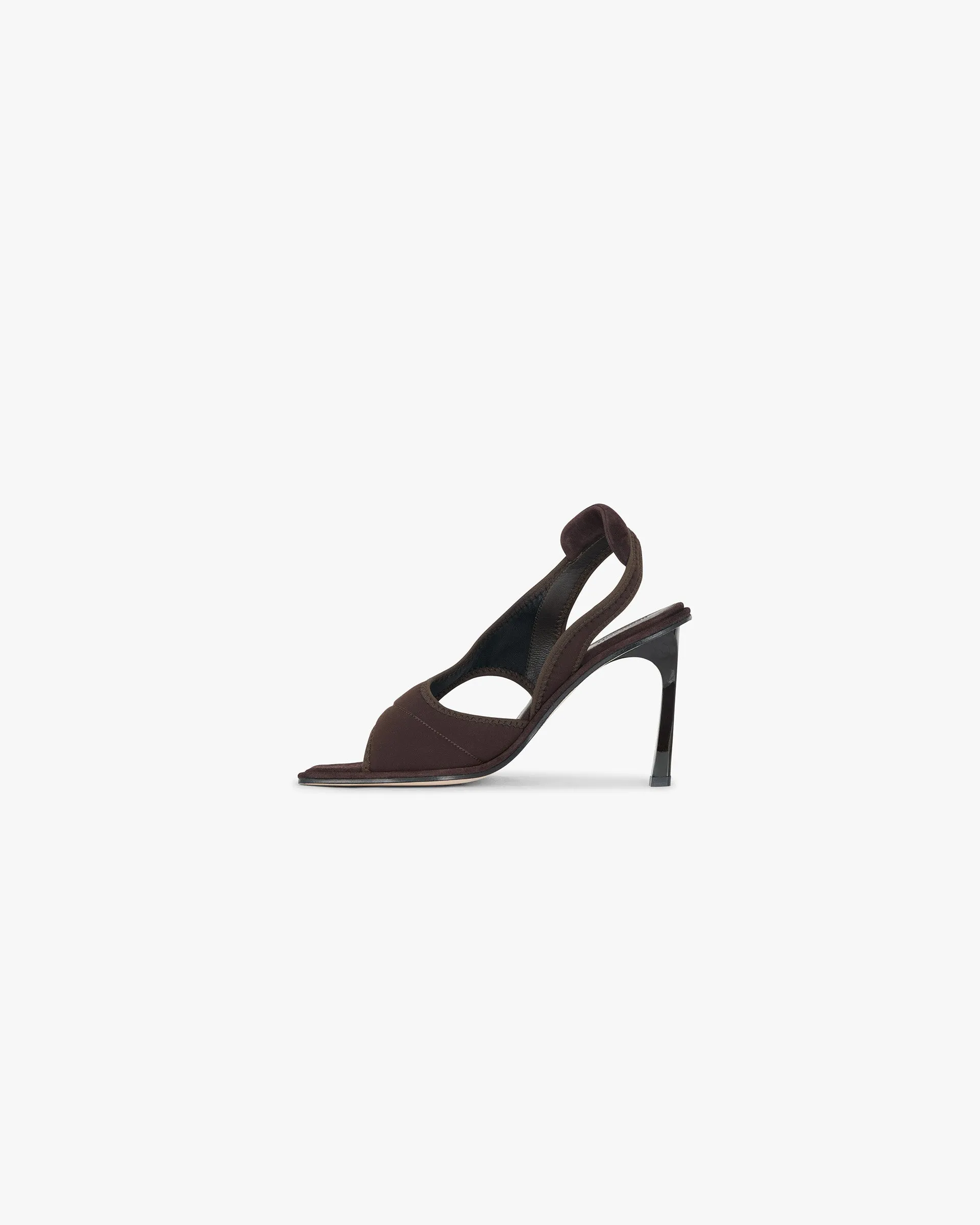 Asymmetric Stretch Heel - Chocolate