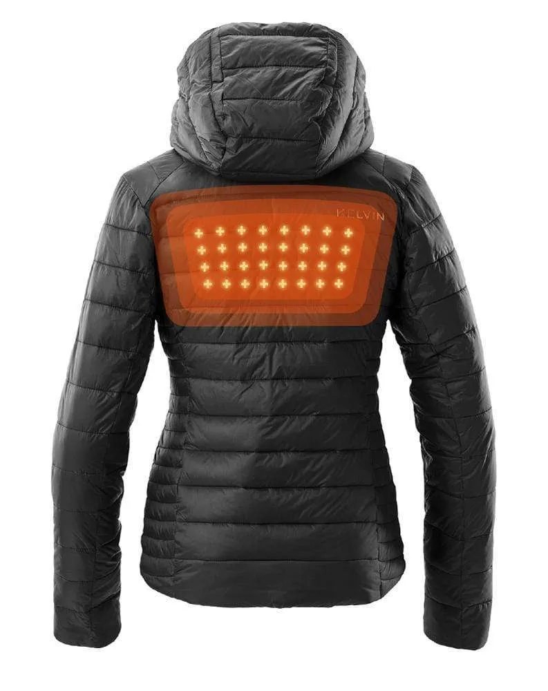 Aura Women’s Heated Jacket (Black) by Kelvin Coats