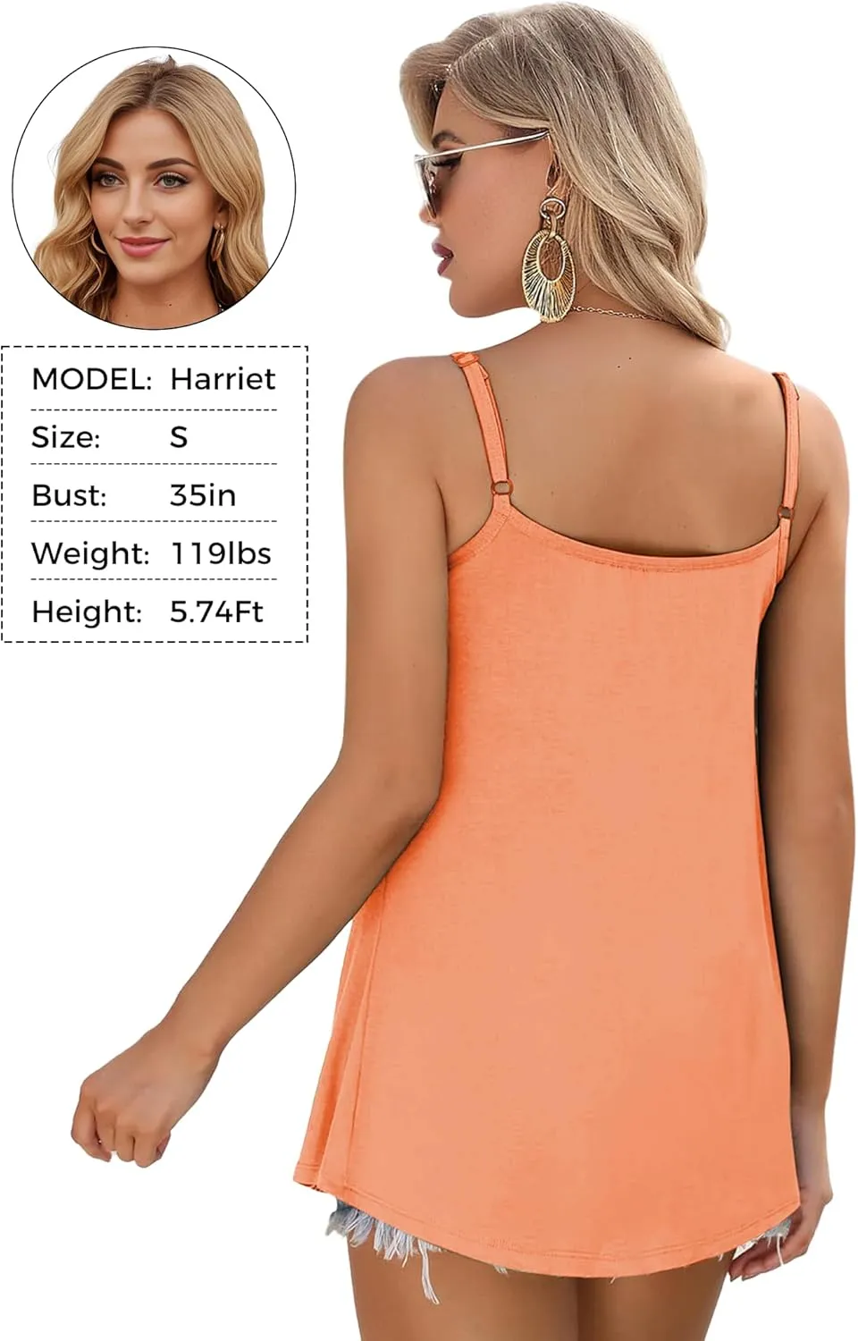 AURUZA Summer Tank Tops for Women Pleated Spaghetti Strap Camisole Loose Fit Casual Scoop Neck Sleeveless Shirts 2025