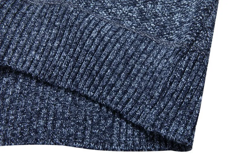 Autumn Winter Men Sweater Coat Faux Fur Wool Sweater Jackets Men Zipper Knitted Thick Coat Warm Casual Knitwear Cardigan