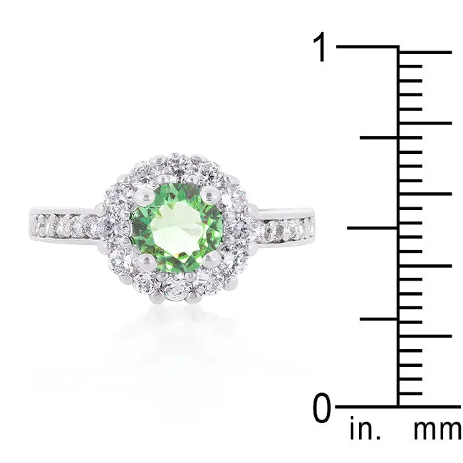 Bella Birthstone Engagement Ring in Green