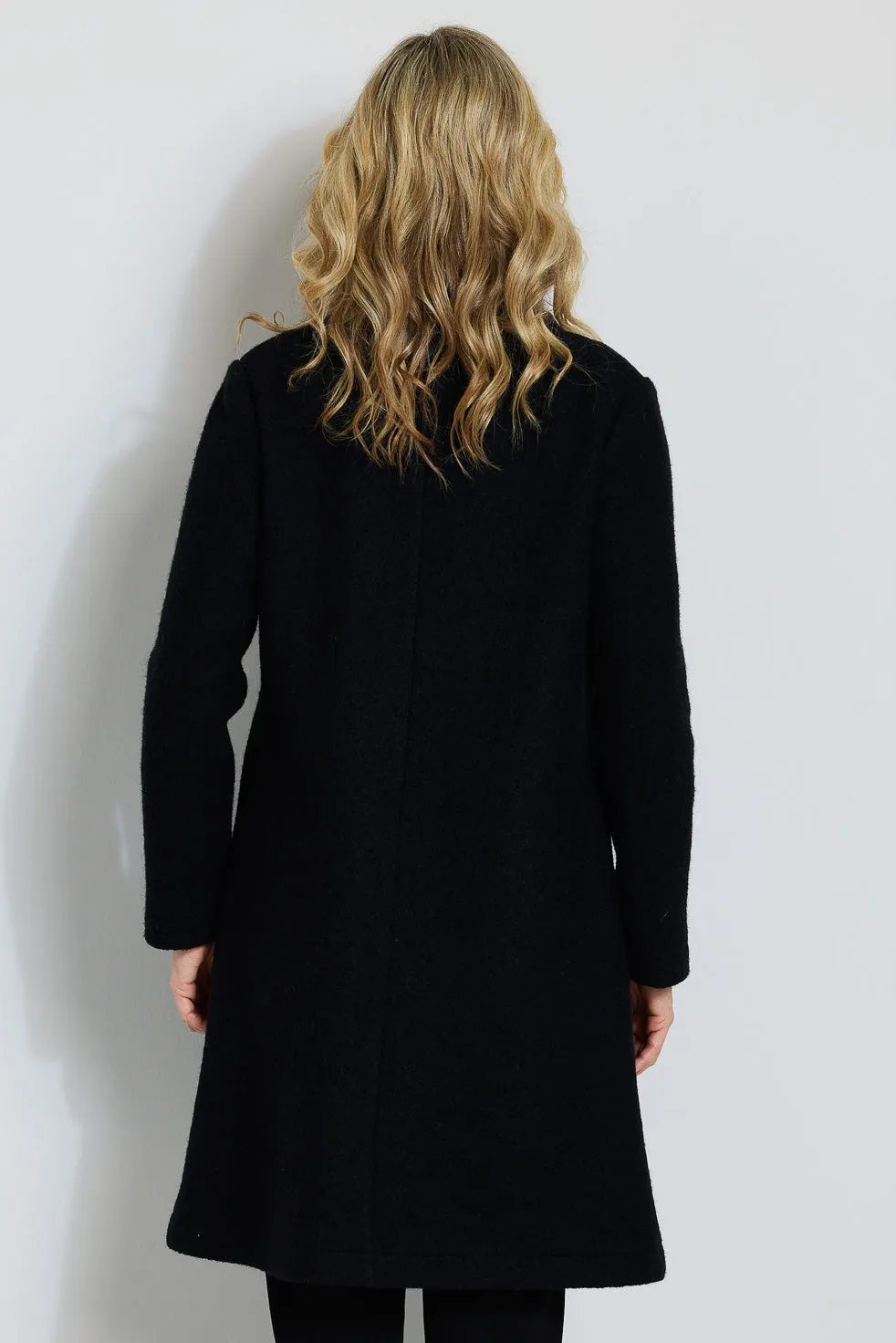 BELLEN BOILED WOOL LONG 1 BTN JKT