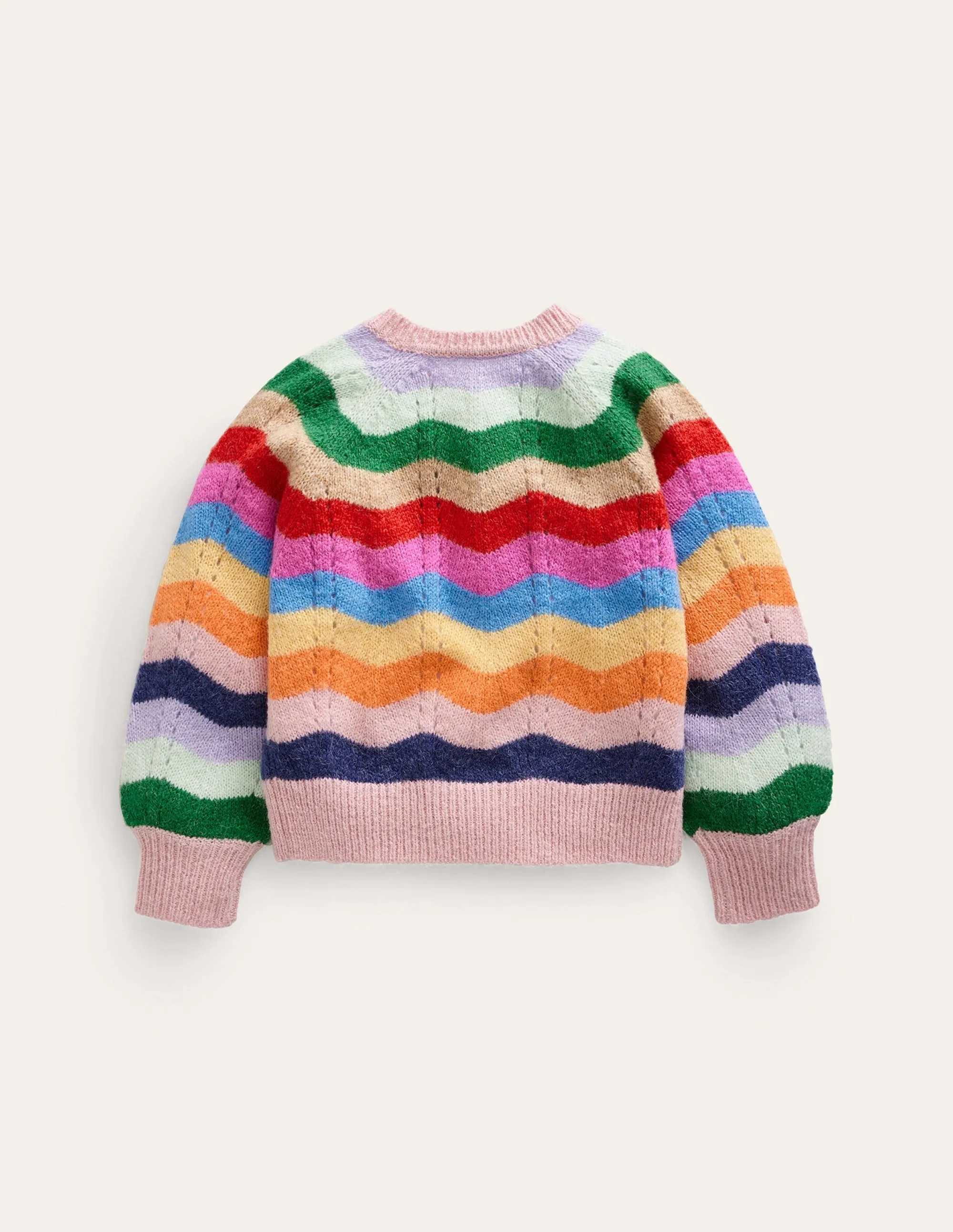 Blouson Wave Cardigan-Multi Rainbow