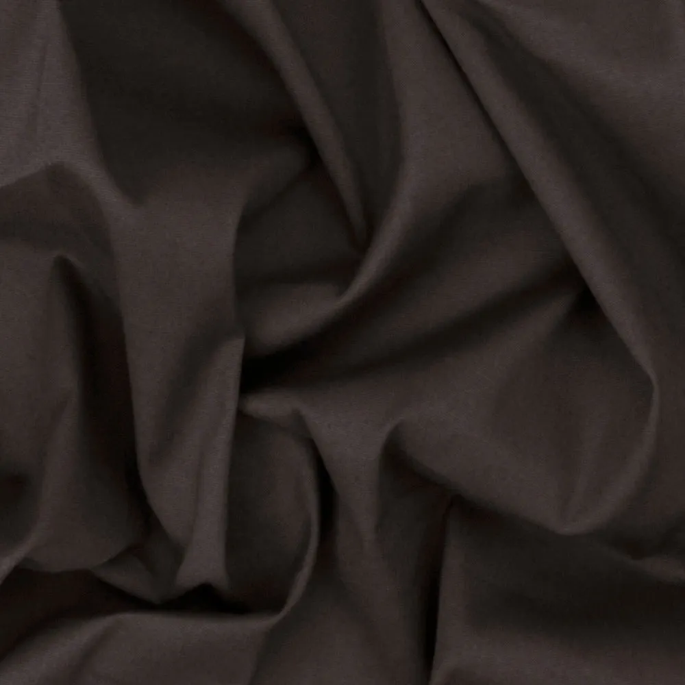 Boho Gray Solid Stretch Cotton Poplin Woven Fabric