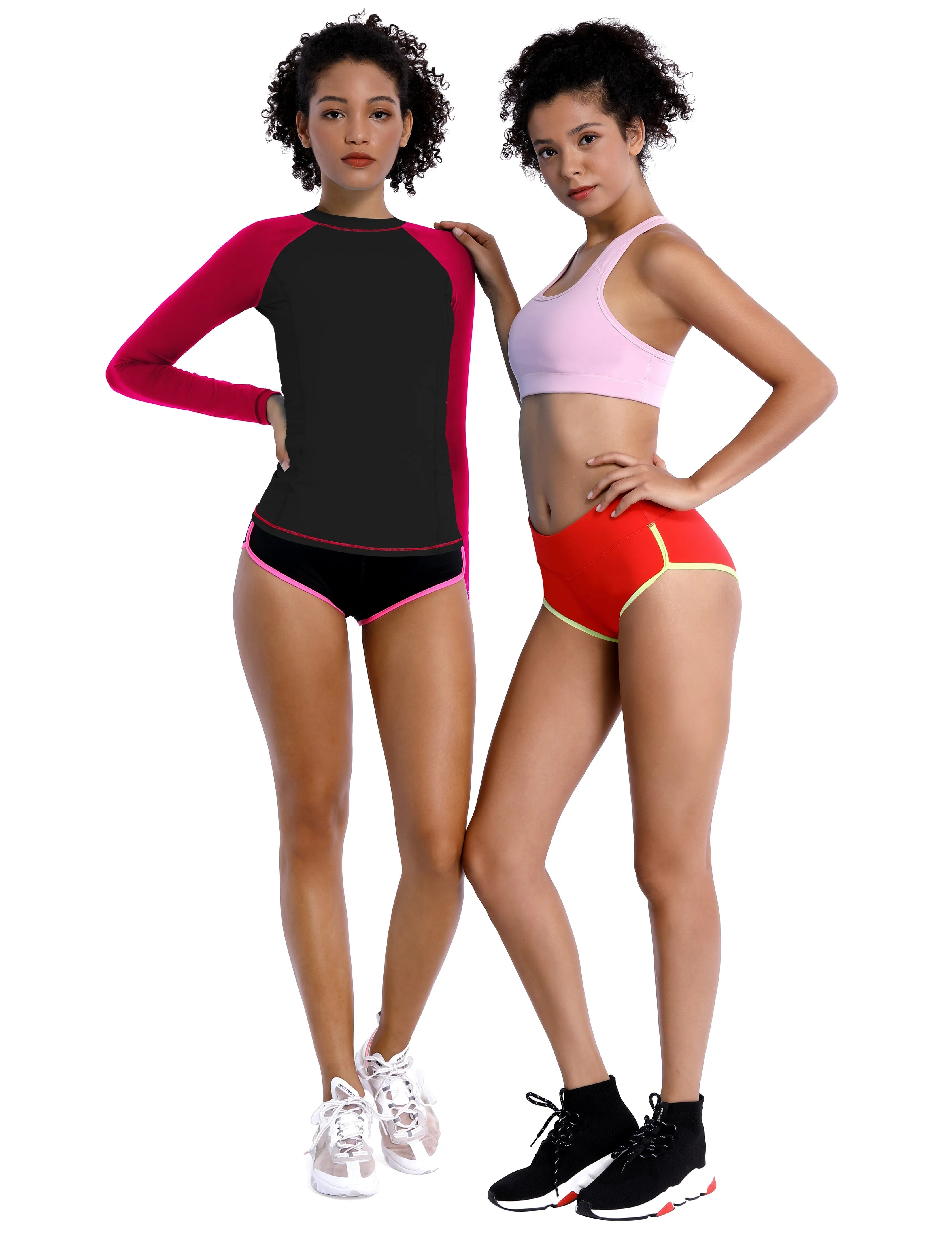 BUBBLELIME 84P/16S Long Sleeve Rashguard for Women Mix Color_Jogging