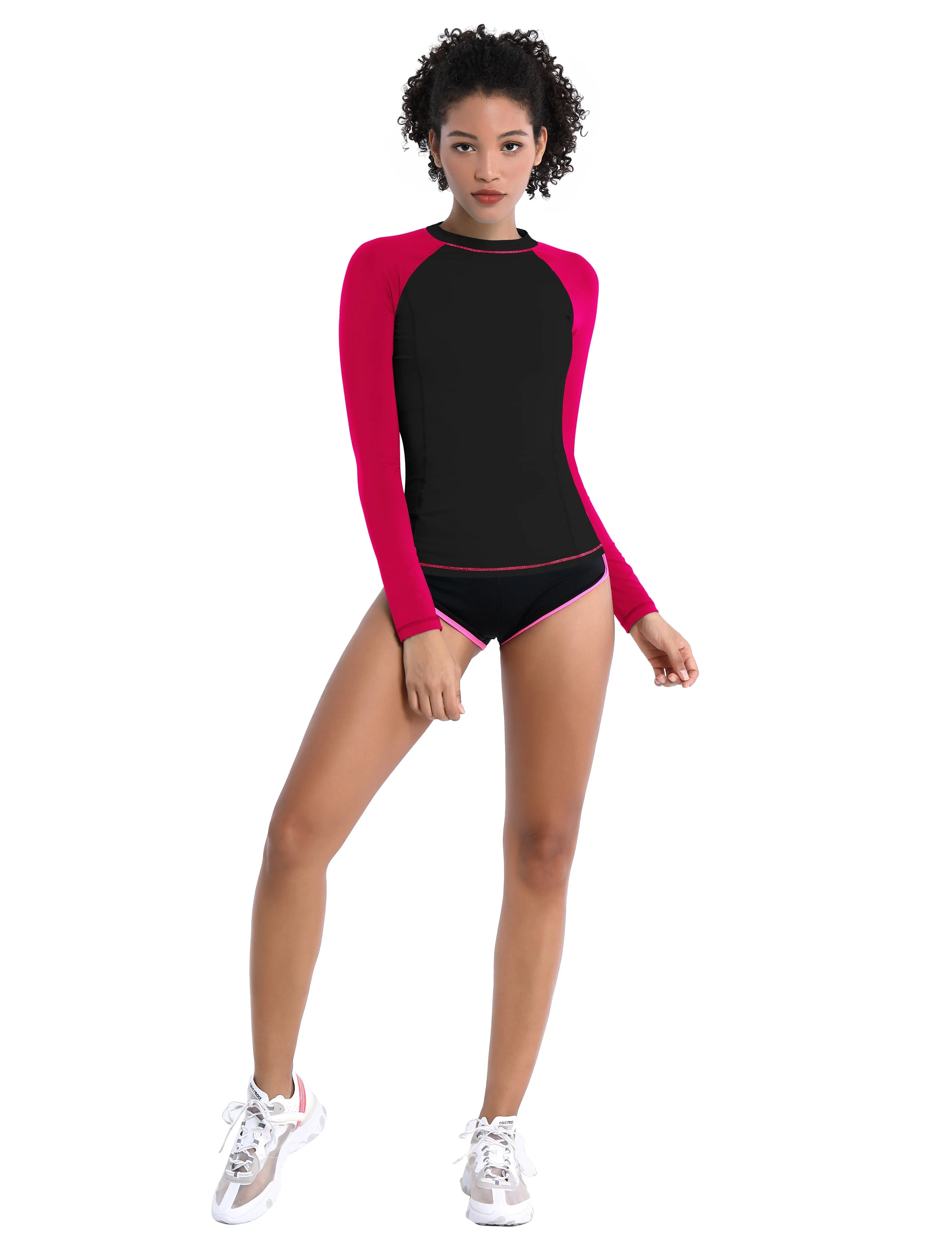 BUBBLELIME 84P/16S Long Sleeve Rashguard for Women Mix Color_Jogging
