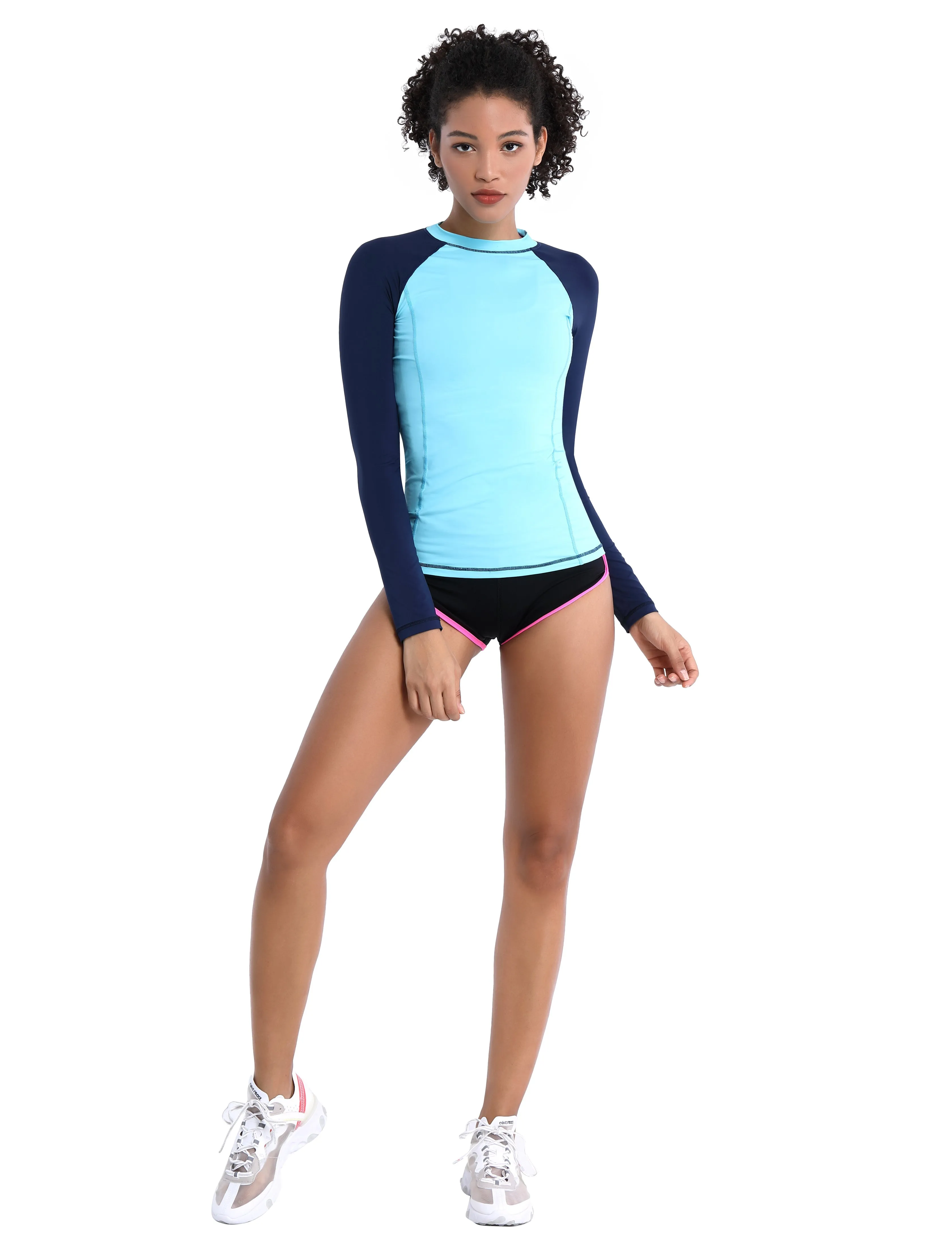 BUBBLELIME 84P/16S Long Sleeve Rashguard for Women Mix Color_Jogging
