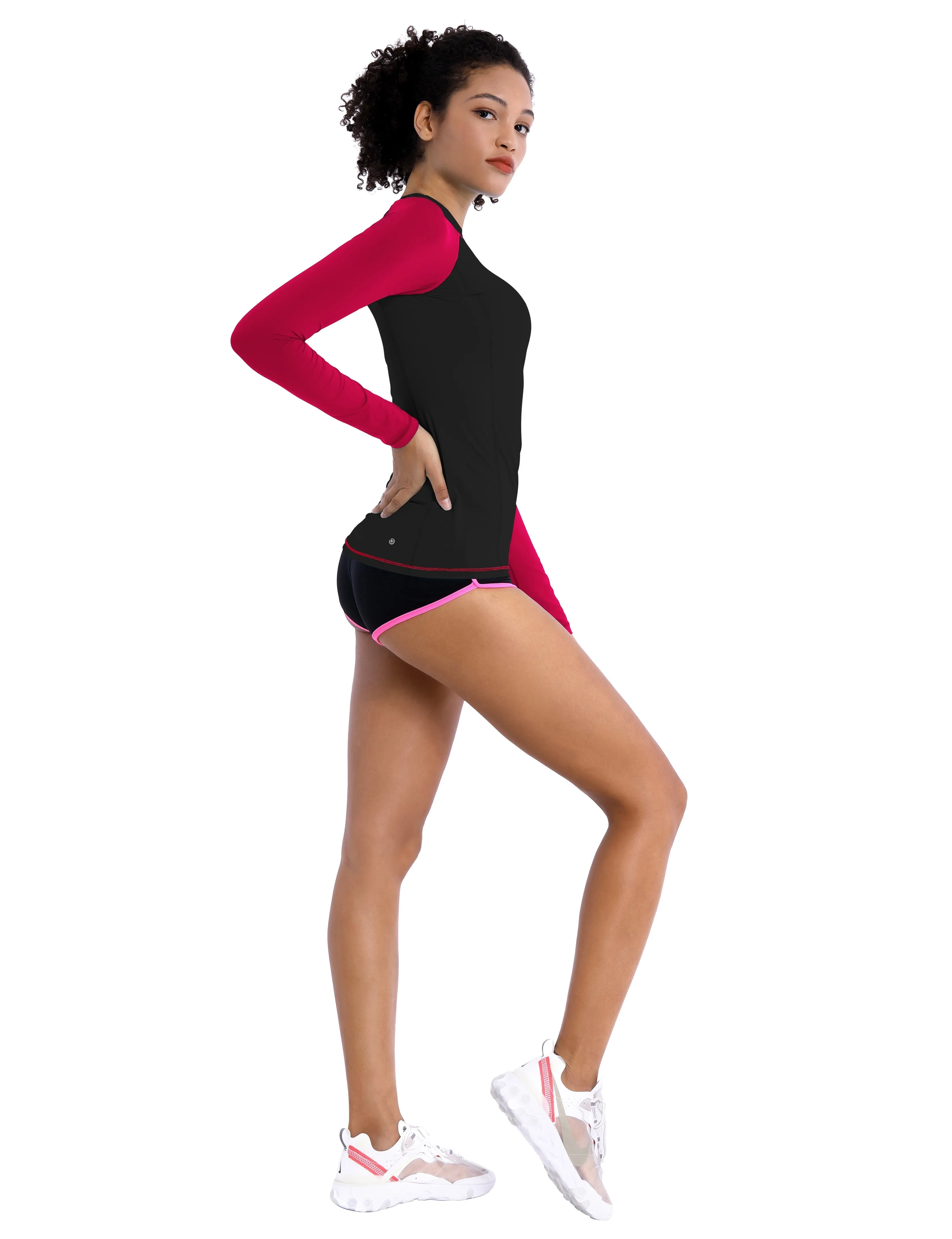 BUBBLELIME 84P/16S Long Sleeve Rashguard for Women Mix Color_Jogging