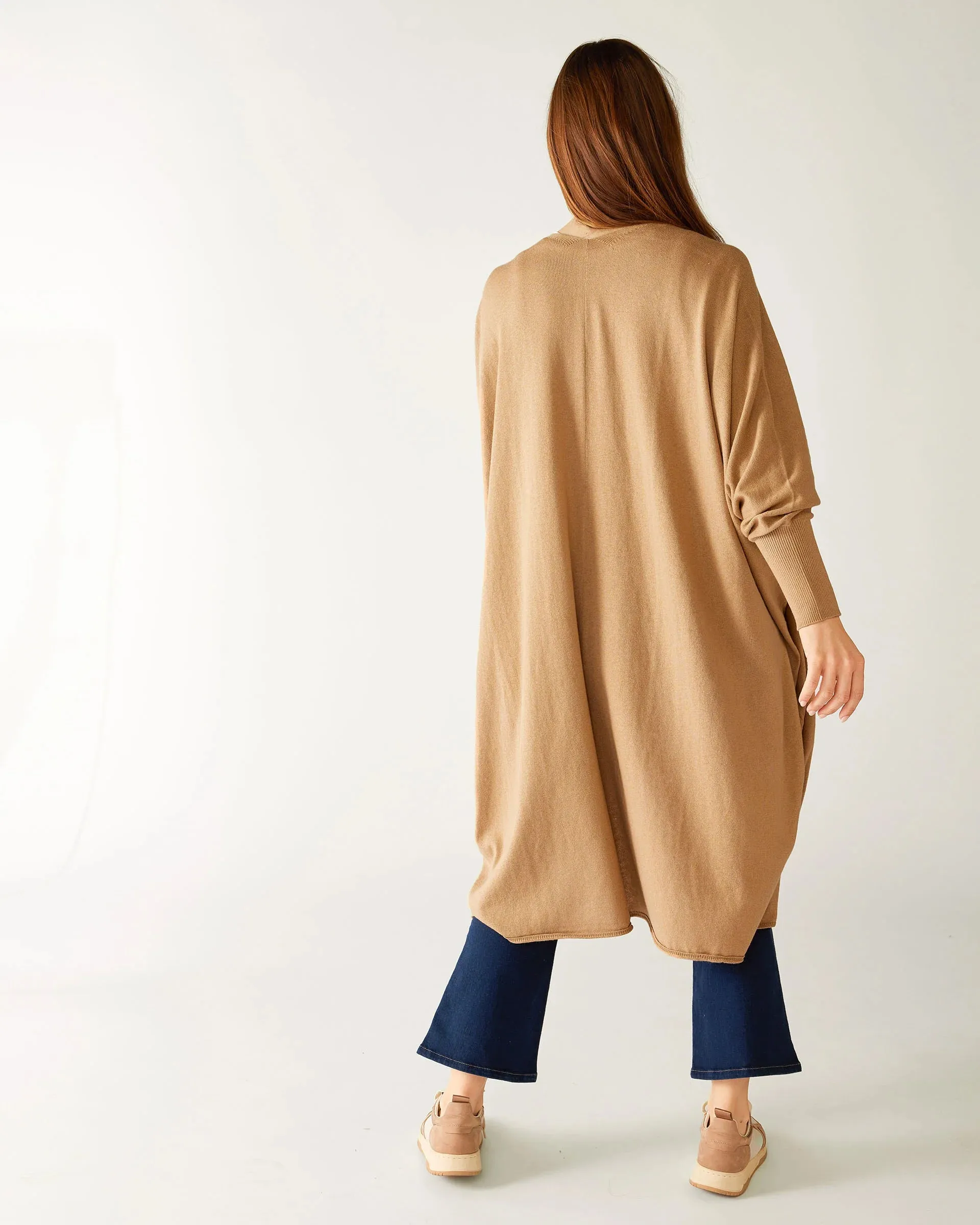 Chelsea Cotton Cashmere Kimono in Camel