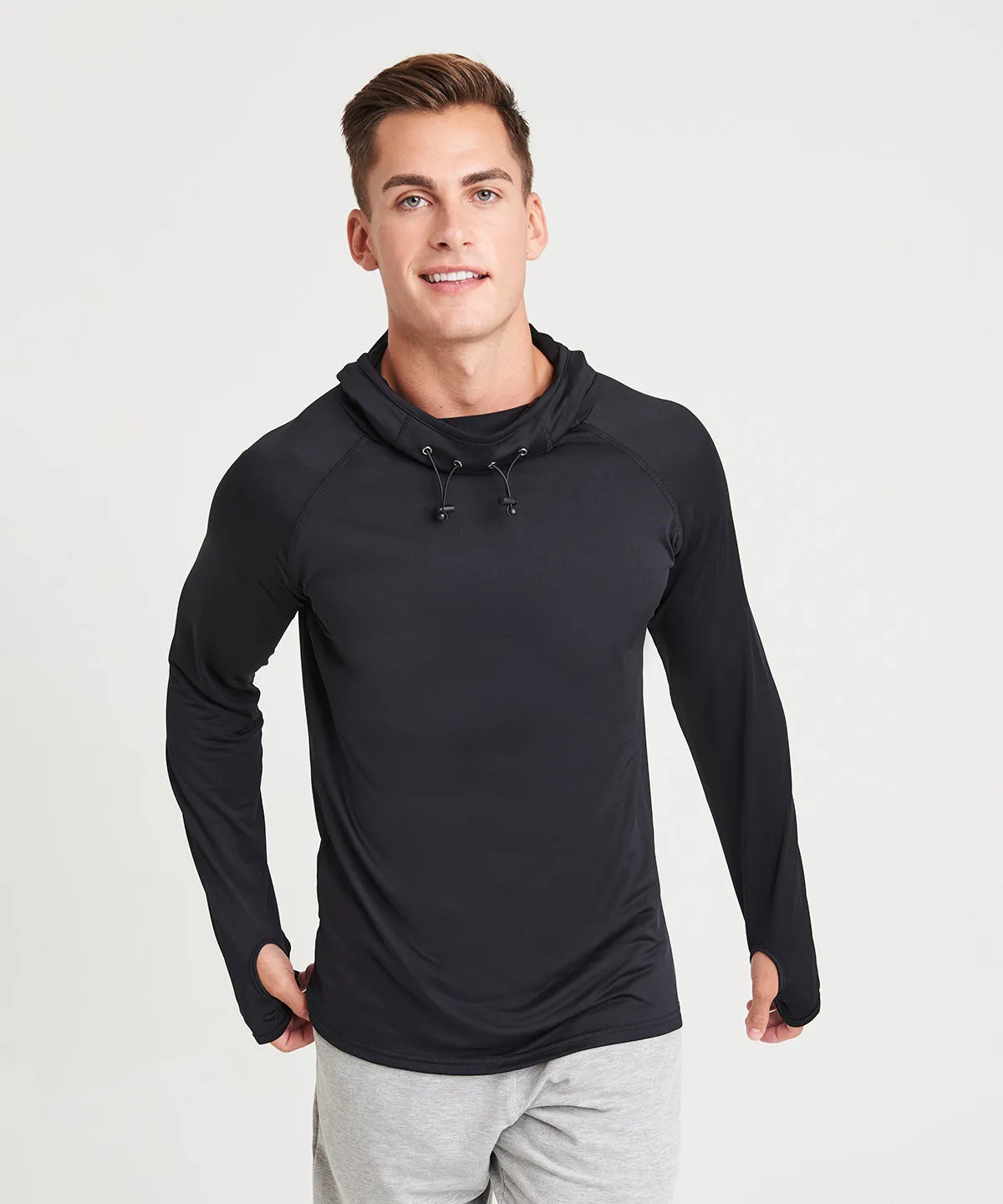 Cool cowl neck top | Grey Melange