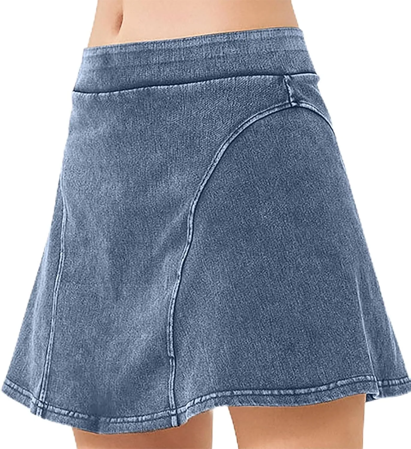 Cowgirl High Cut Thermal Track Athletic Skirts for Women Faux Denim Skirts Trousers Pants Shorts Women 2025