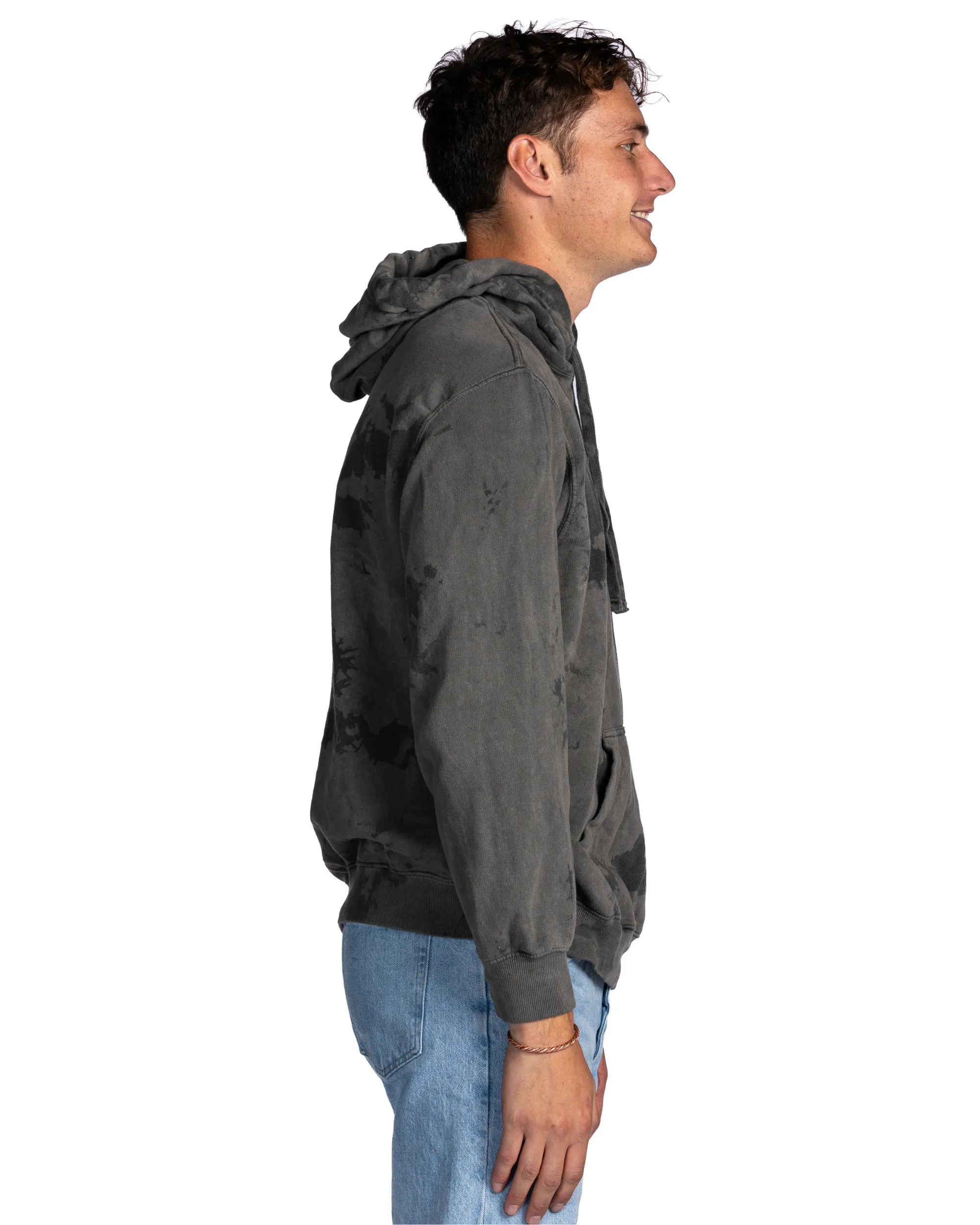 Crush Garment Dye Premium Fleece Hoodie - Obsidian