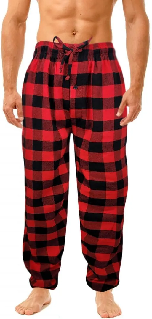 Different Touch 3 Pack Big and Tall Pajama Lounge Pants with Pocket Cotton Bottoms Sleepwear For Men