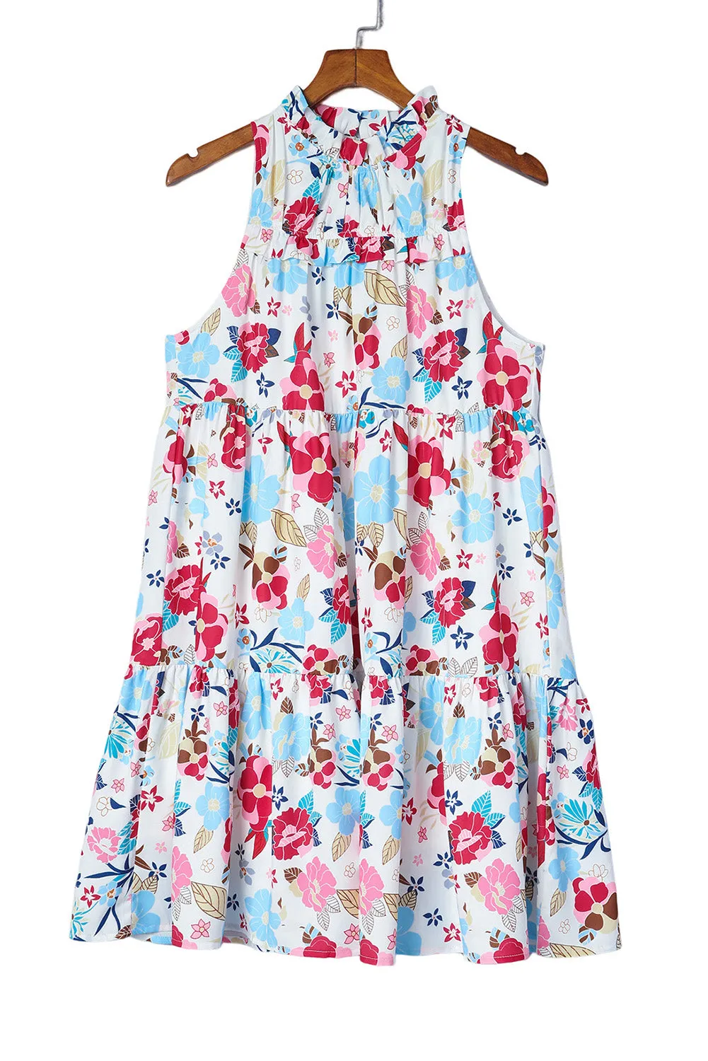 Floral Sleeveless Tiered Dress