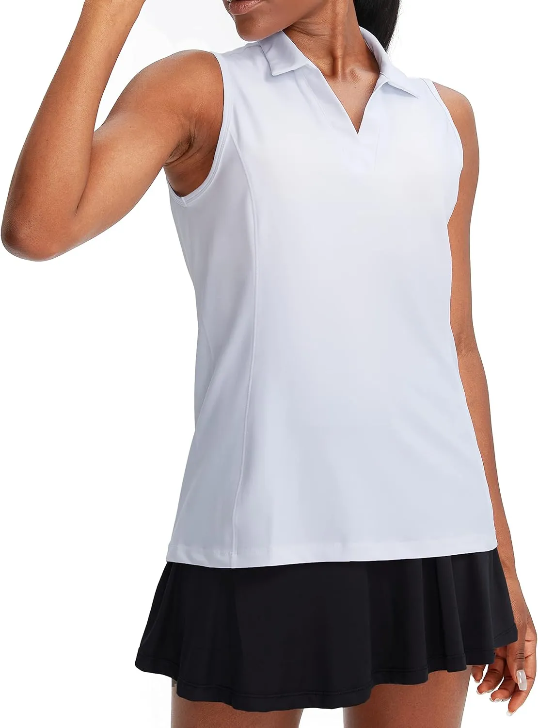 G Gradual Women's Sleeveless Golf Polo Shirts Tennis Quick Dry Collared Tank Tops V-Neck Polos for Women