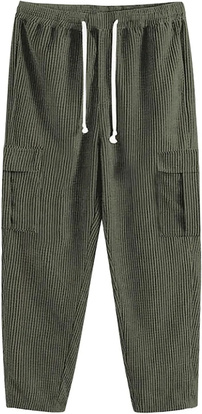 GIERIDUC Men's Cotton Yoga Sweatpants Mens Joggers Athletic Lounge Pants Open Bottom Casual Jersey Pants for Men with Pockets