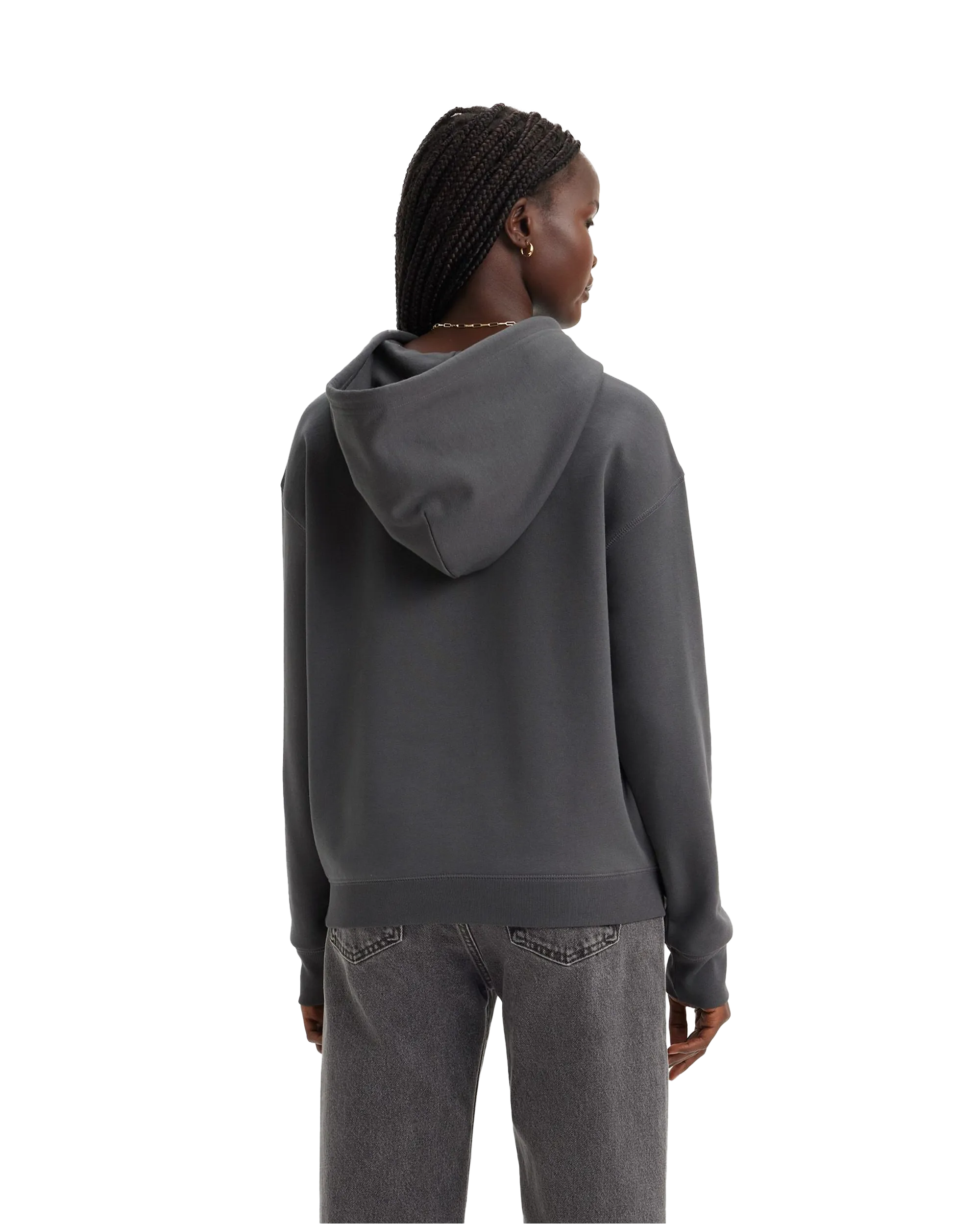 Graphic Signature Hoodie in Black Oyster