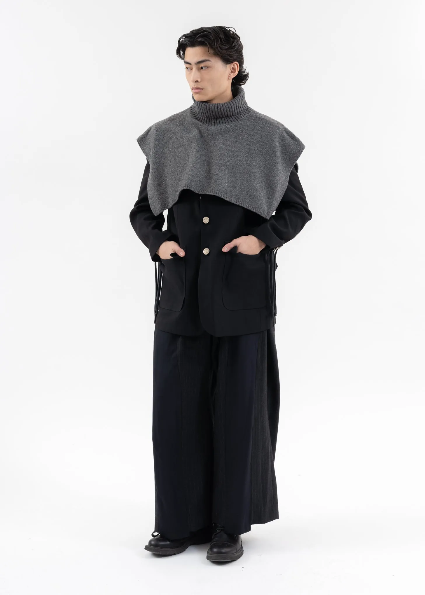 Grey LOOPING KNIT VEST