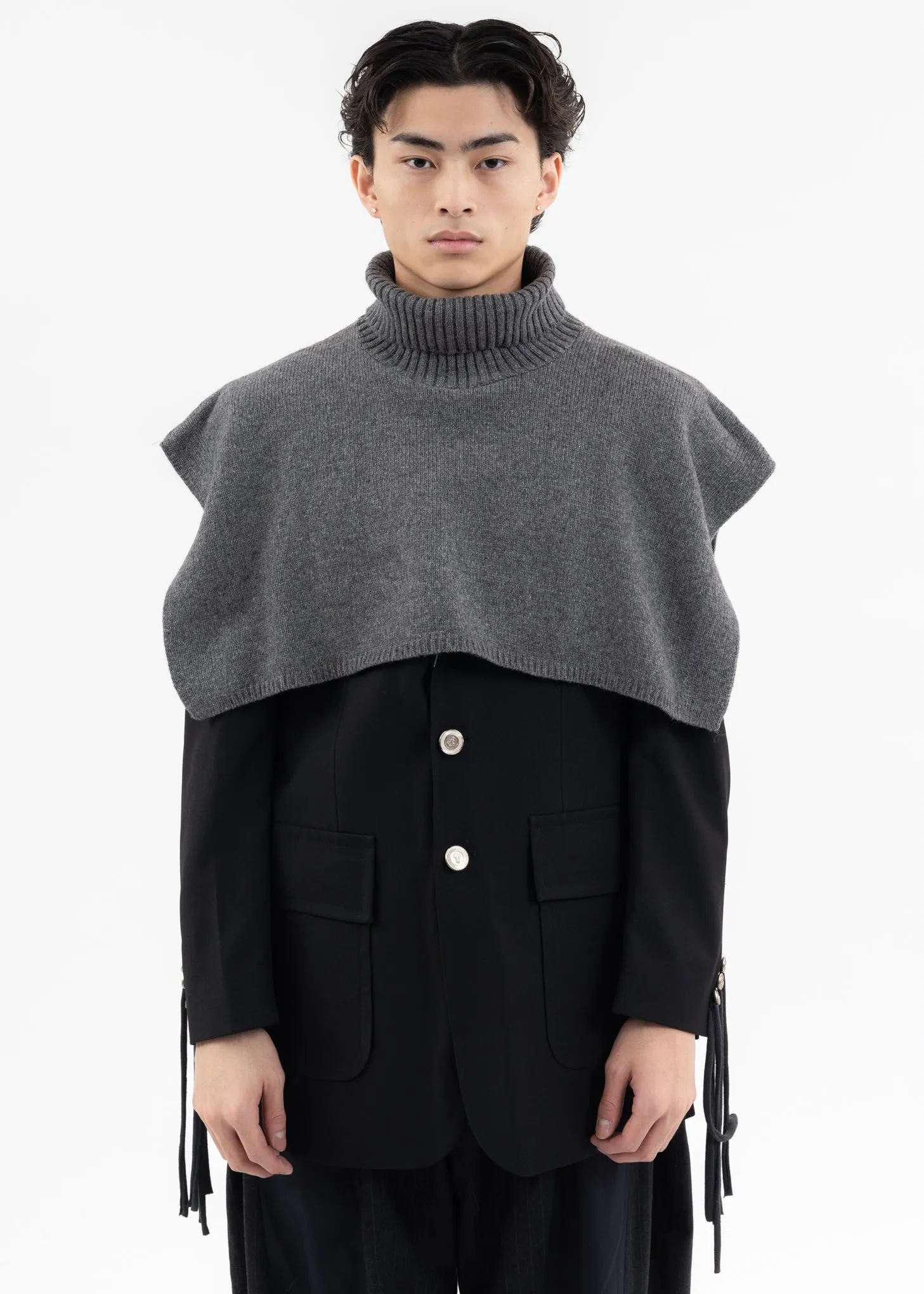 Grey LOOPING KNIT VEST
