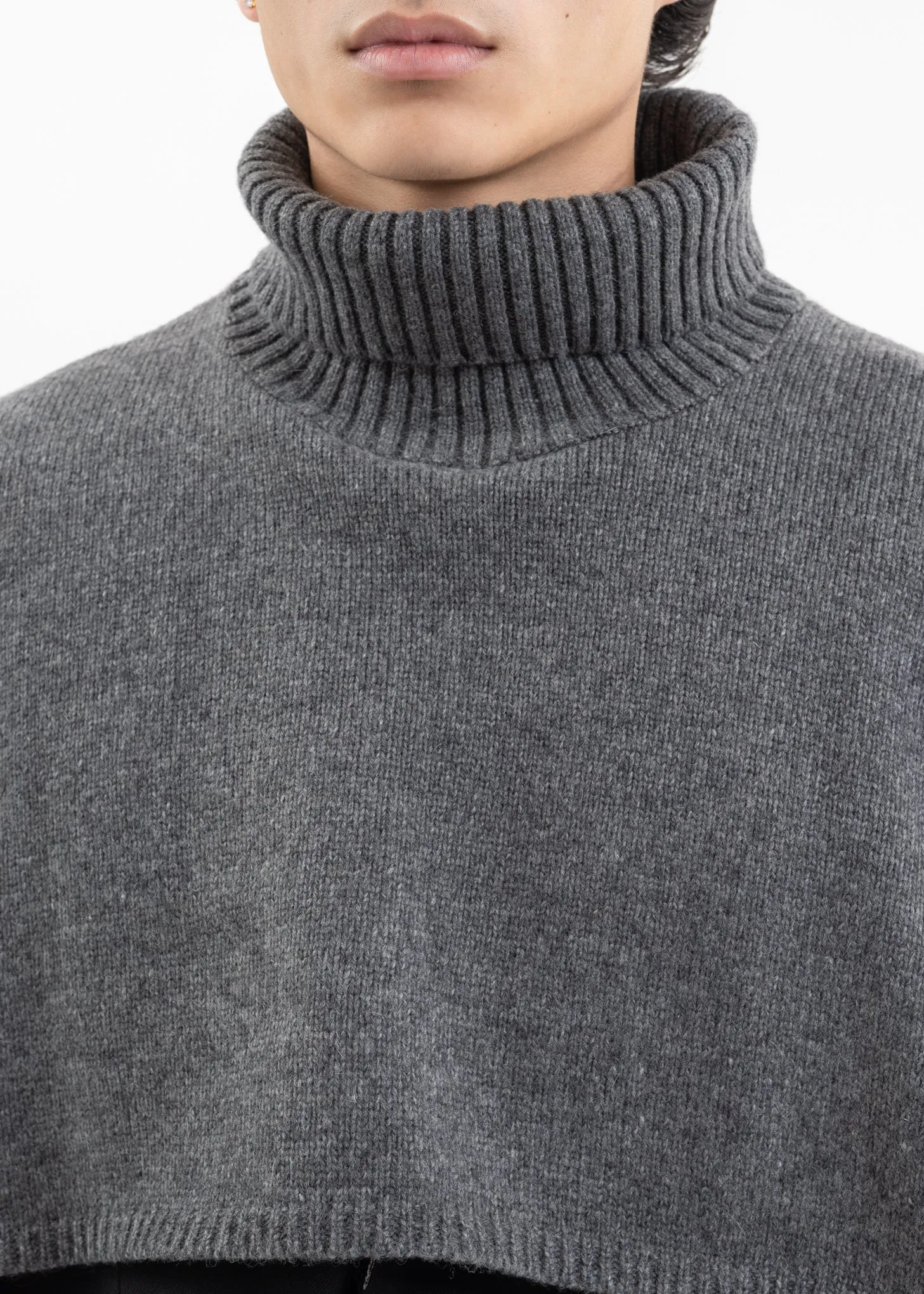 Grey LOOPING KNIT VEST