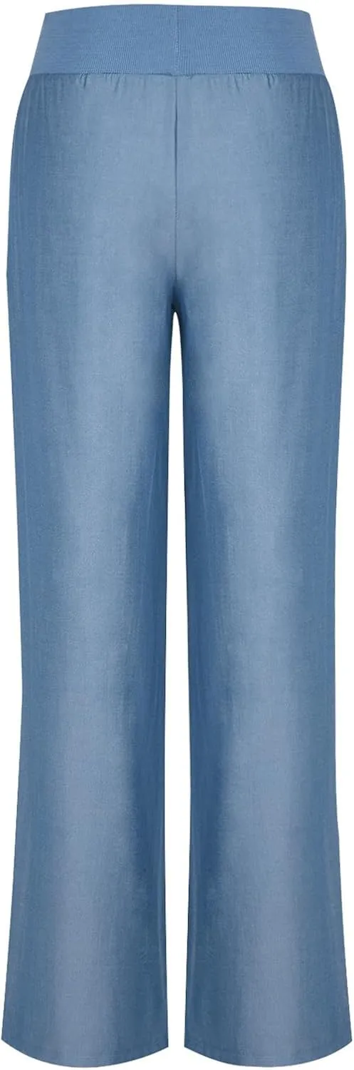 High Waist Wide Leg Straight Pants for Women Solid Color Loose Fit Sports Pants Casual Elastic Waist Trousers