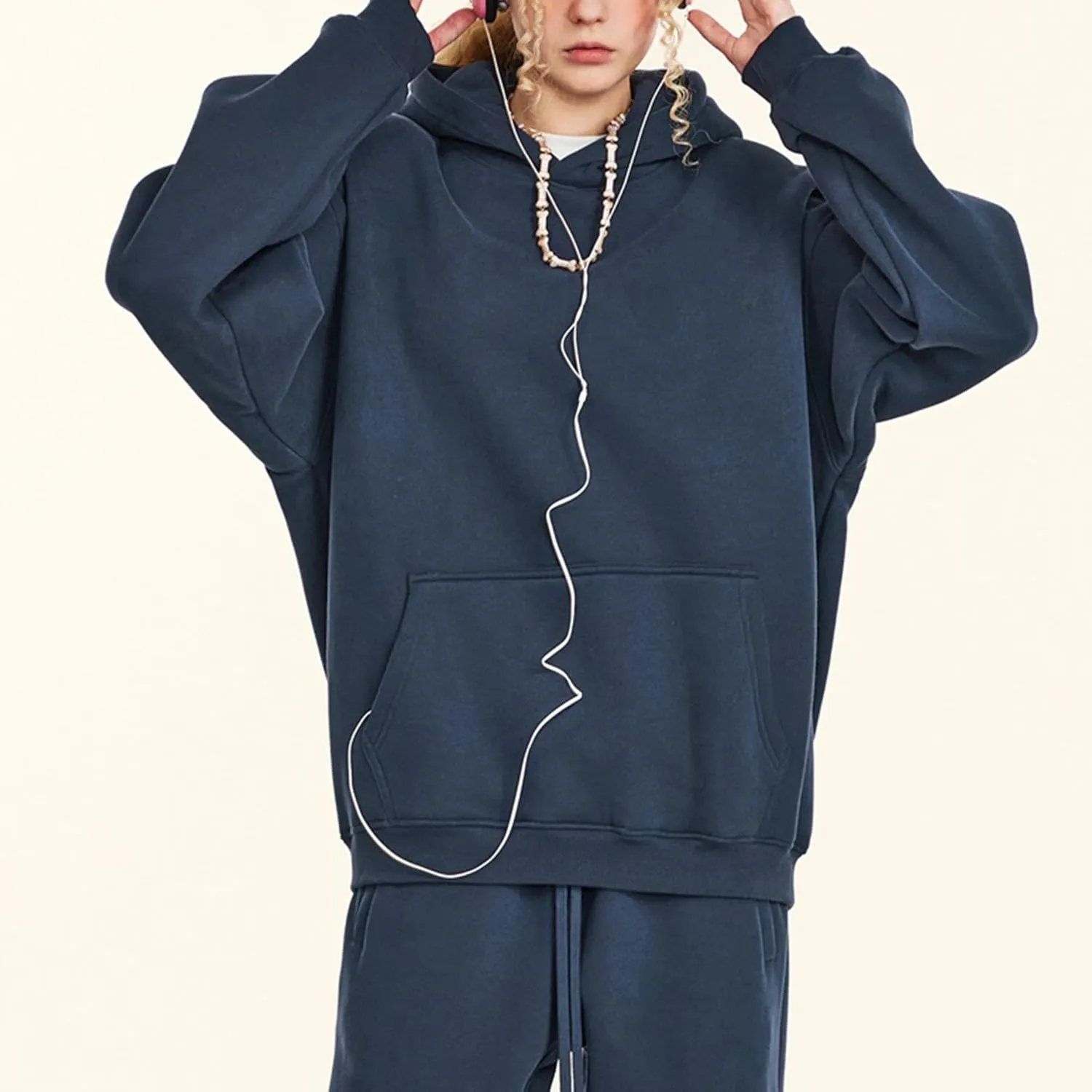 Hixiaohe Womens Oversized Fleece Hoodie Long Sleeve Sweatshirt Fleece Heavyweight Pullover Tops Fall Outfits with Pockets