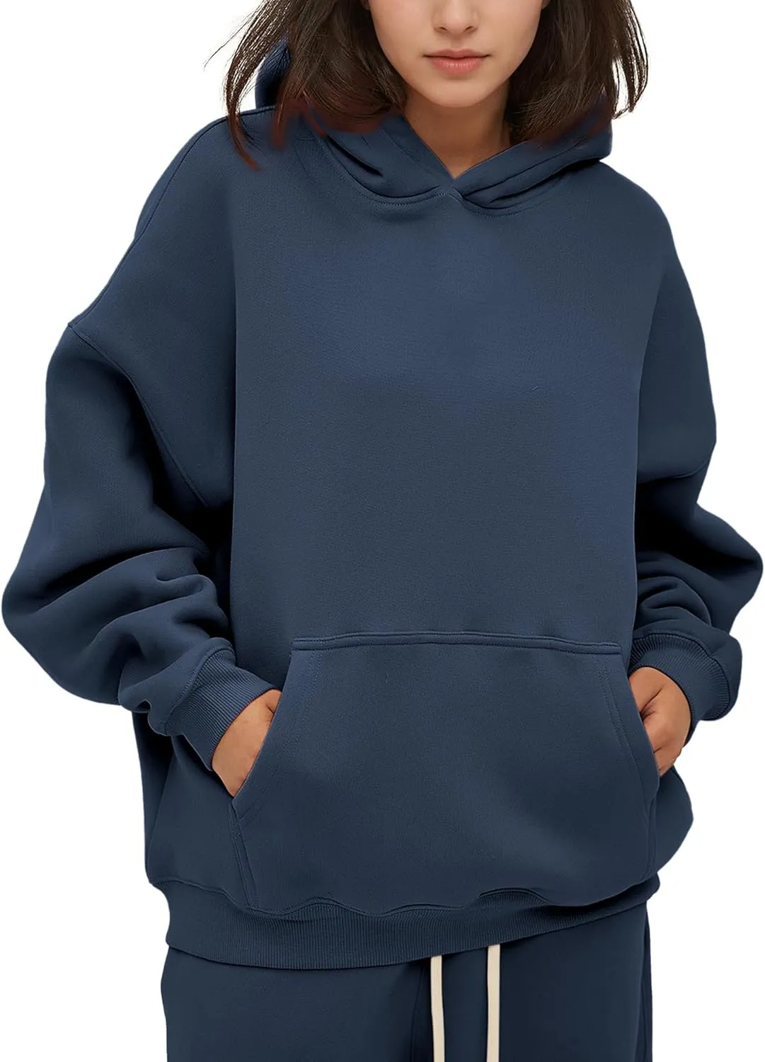 Hixiaohe Womens Oversized Fleece Hoodie Long Sleeve Sweatshirt Fleece Heavyweight Pullover Tops Fall Outfits with Pockets