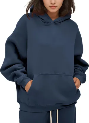 Hixiaohe Womens Oversized Fleece Hoodie Long Sleeve Sweatshirt Fleece Heavyweight Pullover Tops Fall Outfits with Pockets