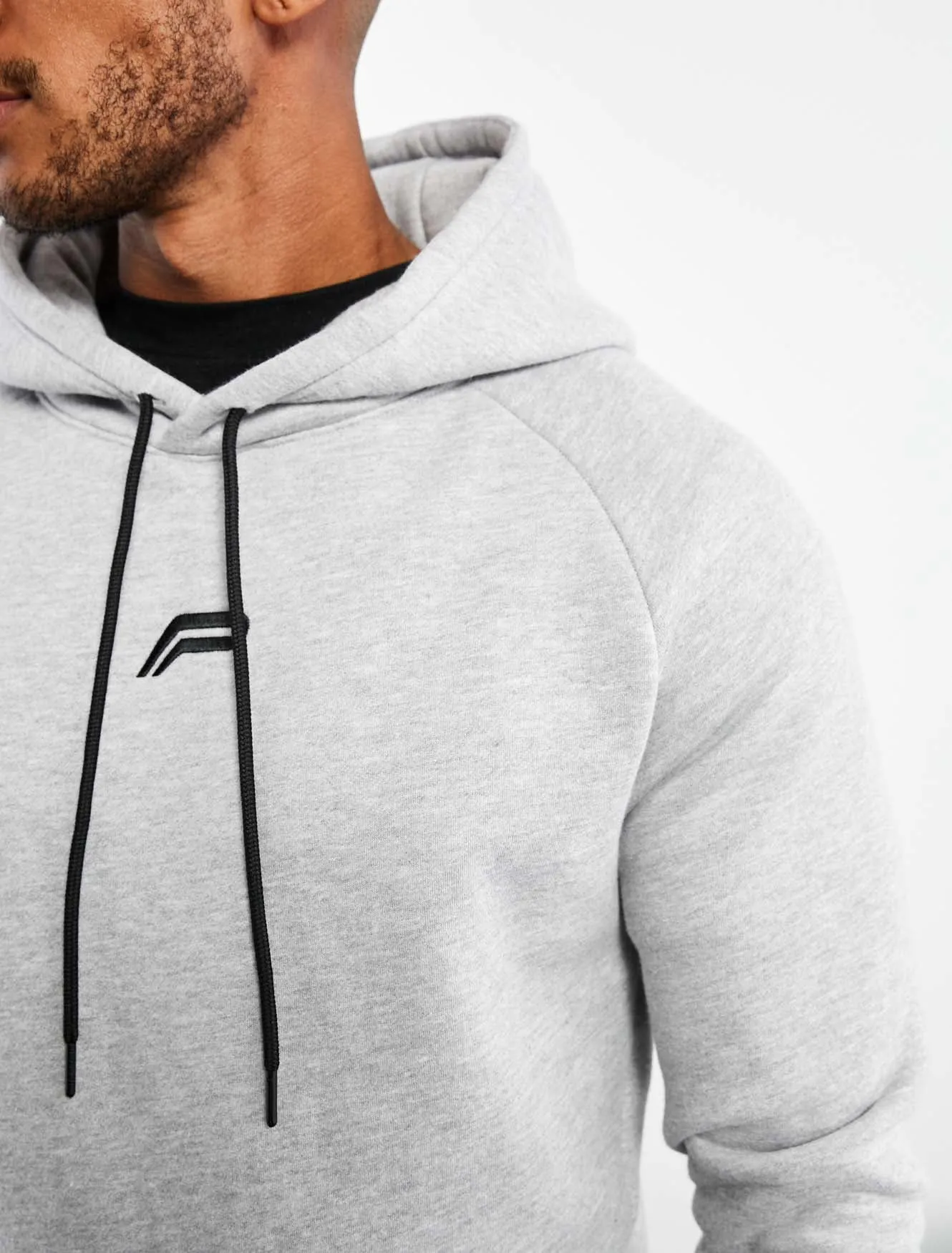 Icon Tapered Hoodie - Heather Grey