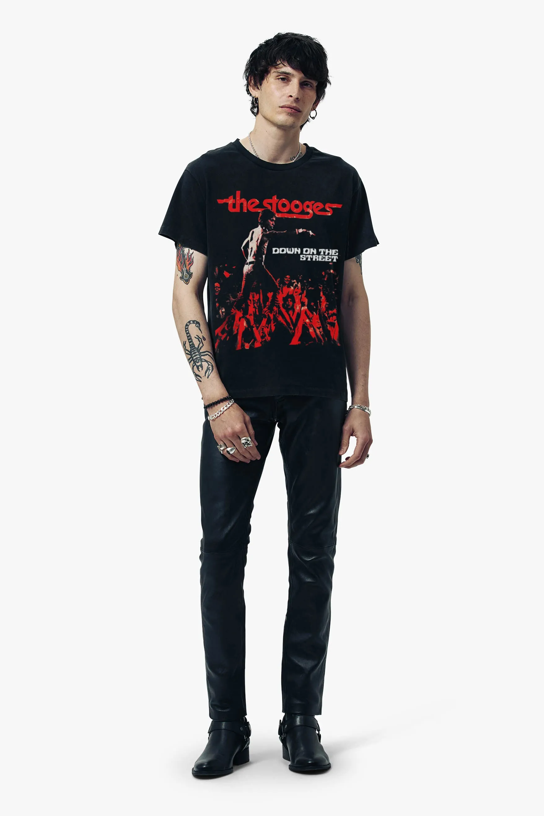 IGGY & THE STOOGES DOWN ON THE STREET VINTAGE T-SHIRT