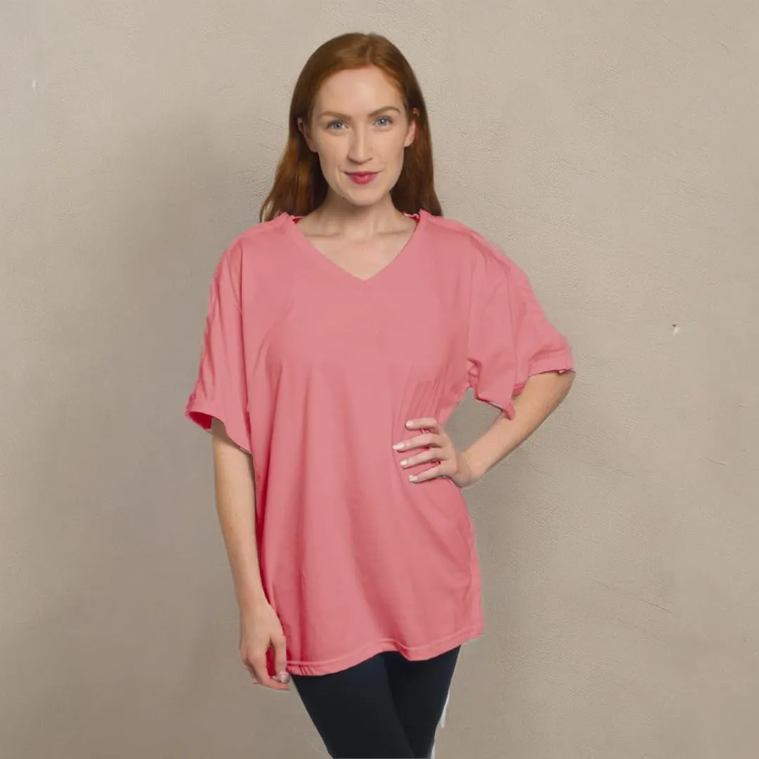 Inspired Comforts Unisex Post Surgery & Rehab V Neck Dual Access Snap Shirt