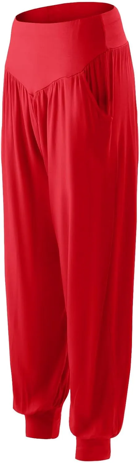 JIEMUXIU Harem Pants Women High Waist Boho Wide Leg Pants Casual Baggy Sweatpants 2024 Summer Trousers Comfy Louge Pants