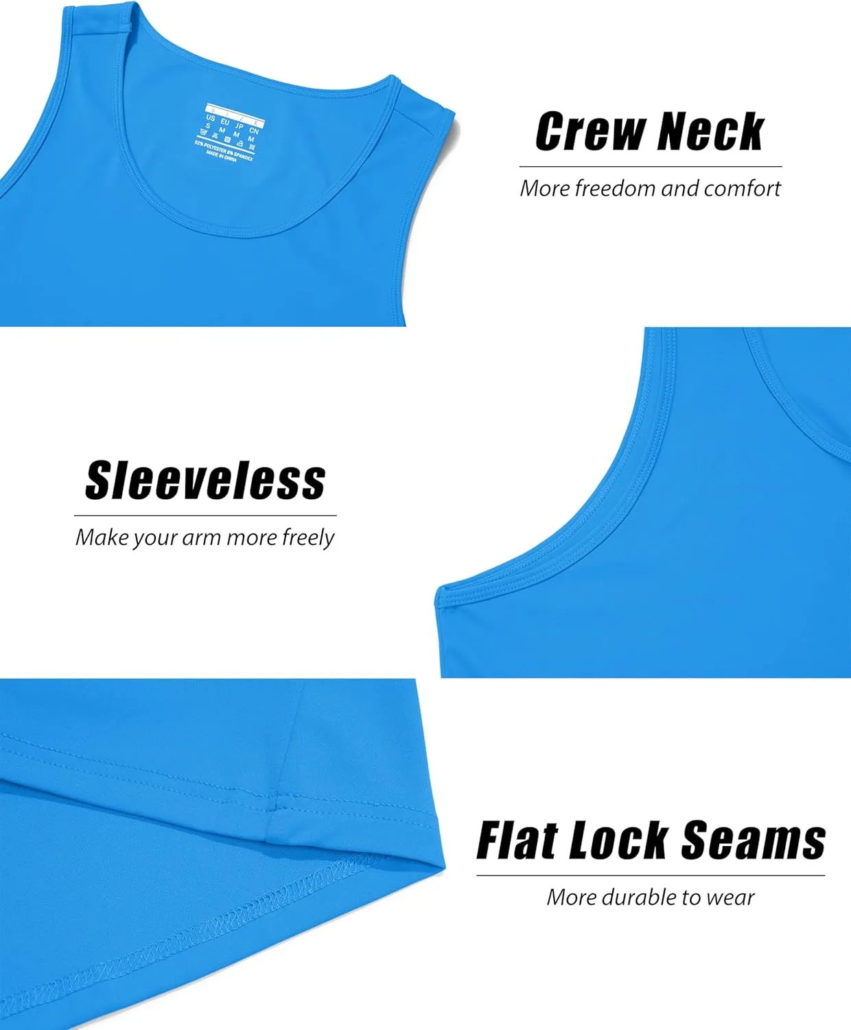 KEFITEVD Men's UPF 50  Tank Top Sleeveless Workout Swim Shirts Quick Dry Muscle Shirt for Bodybuilding Gym Beach