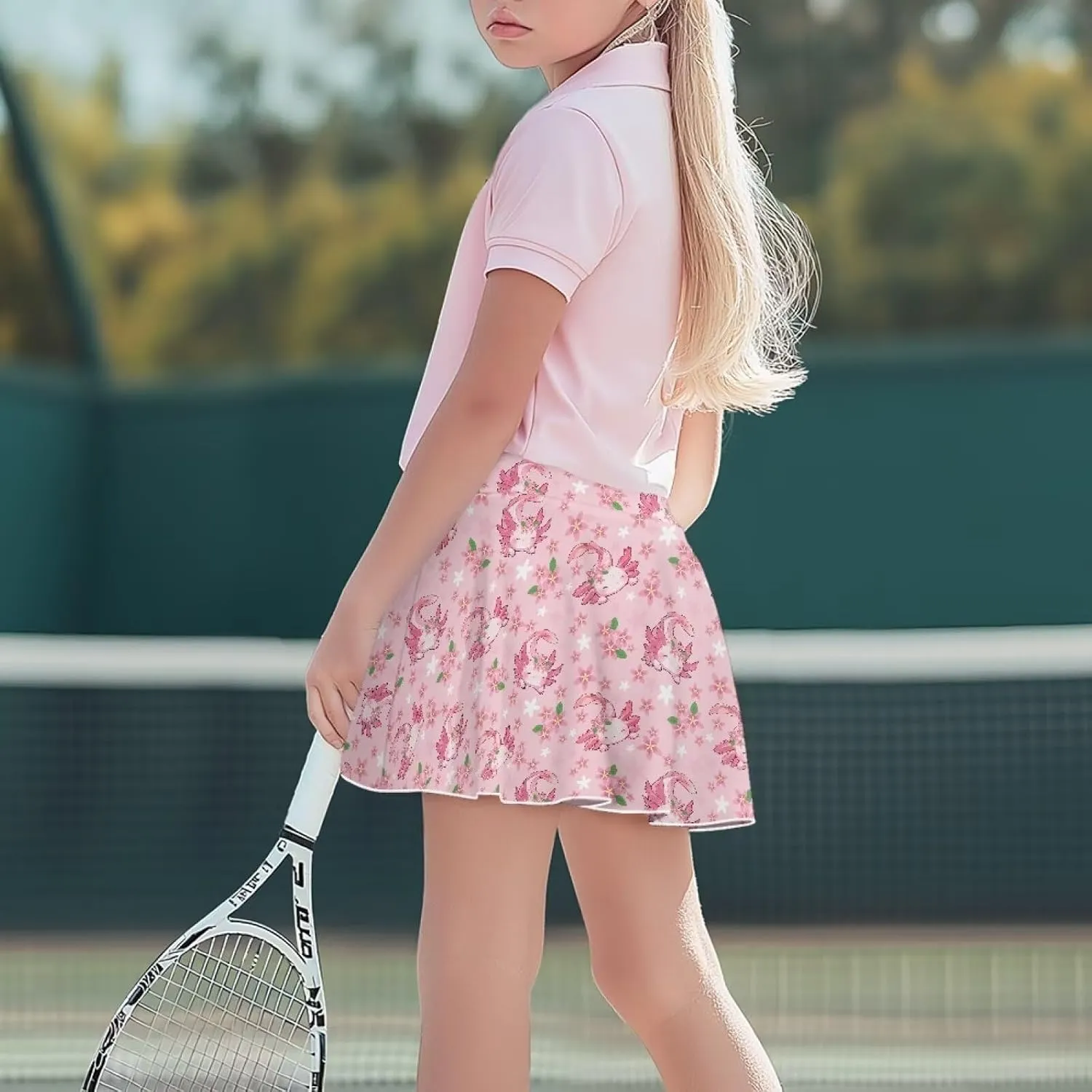 Kids Athletic Skirt with Liner Shorts for Back to School Everyday Casual Outdoor Running Machine Washable