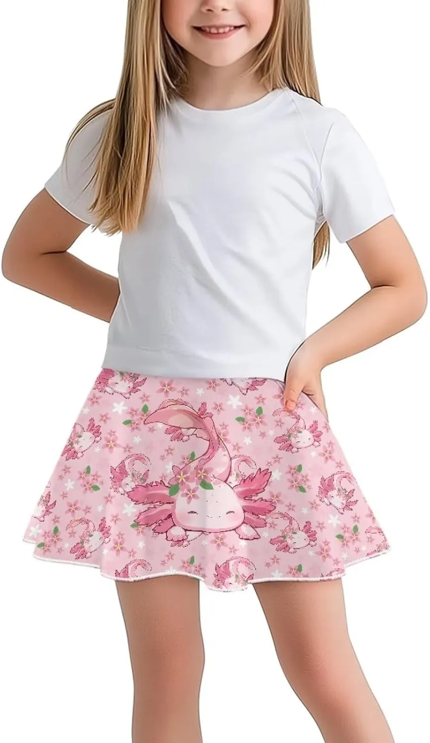 Kids Athletic Skirt with Liner Shorts for Back to School Everyday Casual Outdoor Running Machine Washable