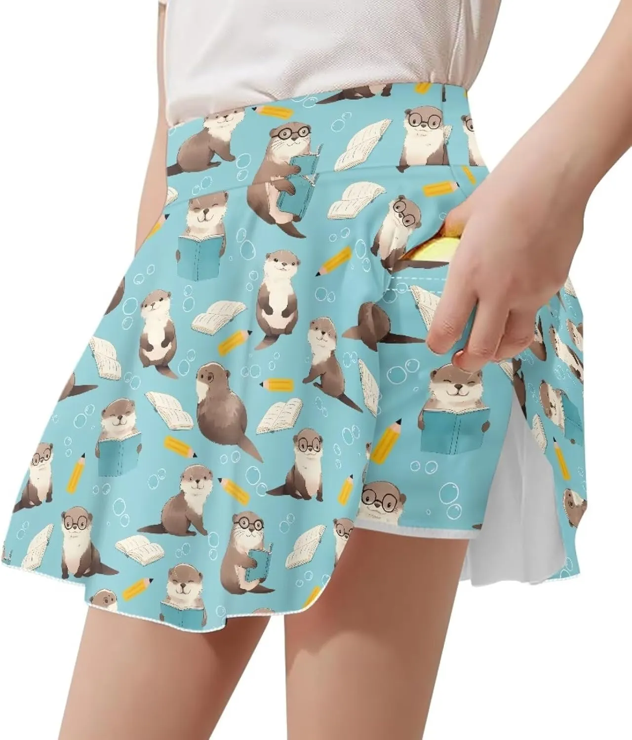 Kids Athletic Skirt with Liner Shorts for Back to School Everyday Casual Outdoor Running Machine Washable