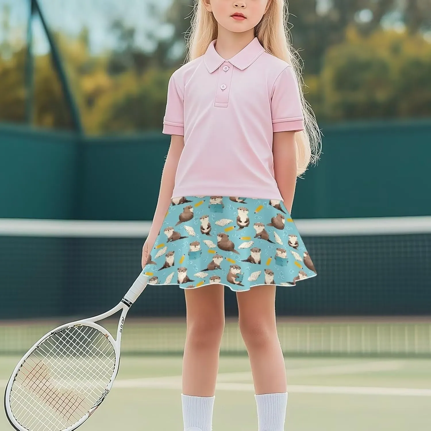Kids Athletic Skirt with Liner Shorts for Back to School Everyday Casual Outdoor Running Machine Washable