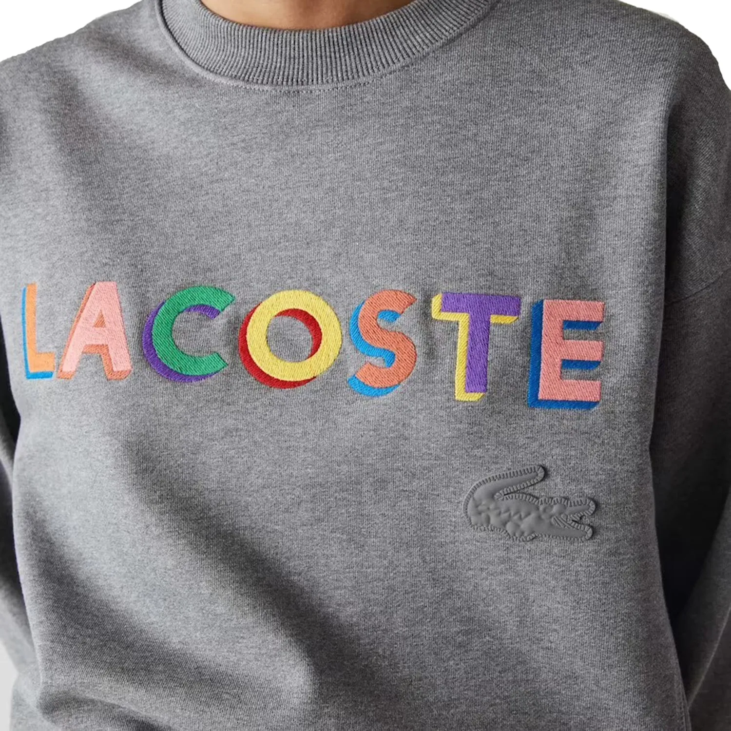 Lacoste Men's Crew Sweatshirt Grey Chine