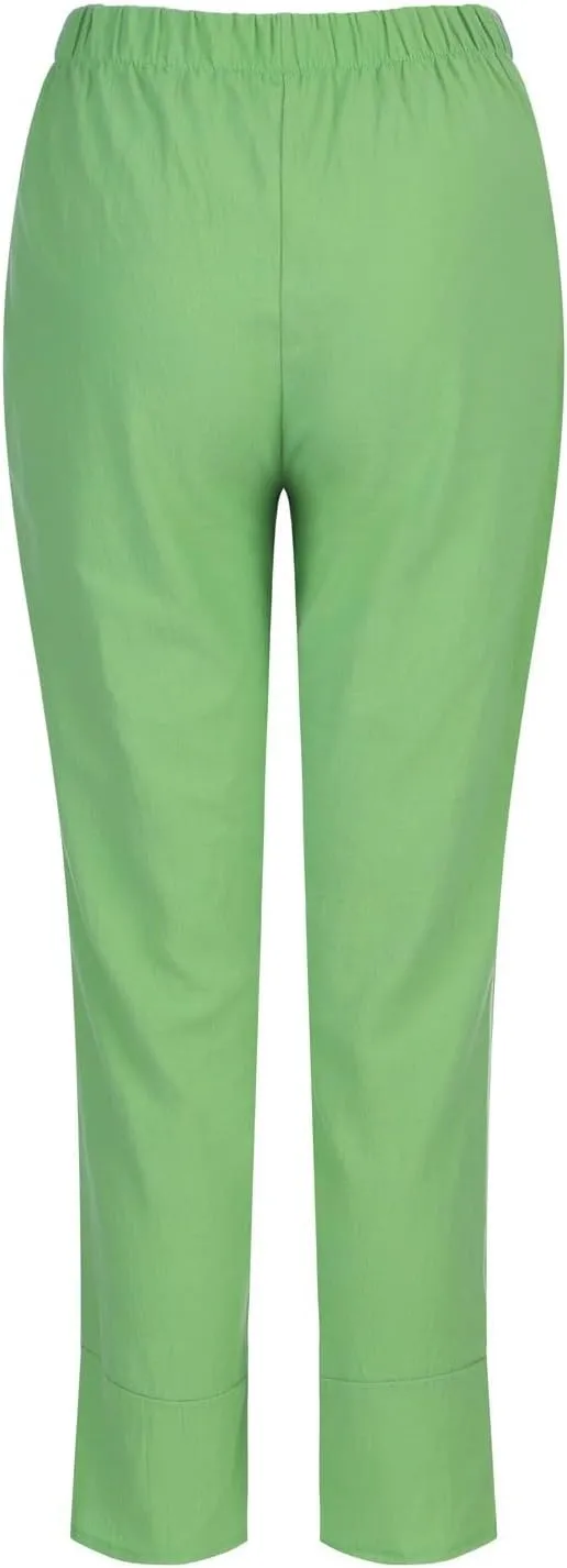 Lady Trouser Pant Summer Pants High Casual Waist Long Solid Cotton Pants 70s Pants Women Sexy Lounging