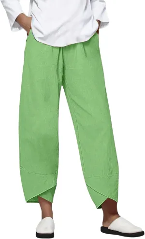 Lady Trouser Pant Summer Pants High Casual Waist Long Solid Cotton Pants 70s Pants Women Sexy Lounging