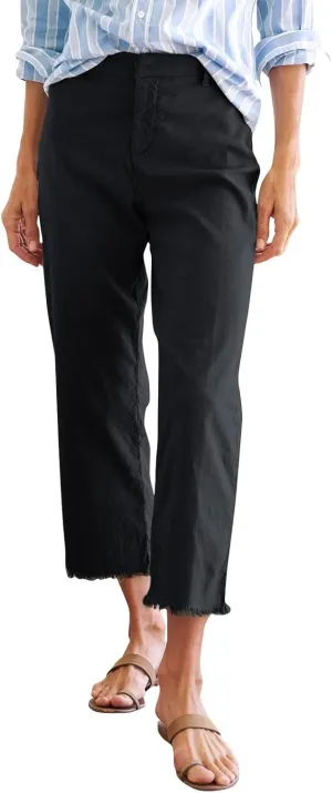 Linen Pants for Women, Casual Pants Linen Straight Leg Peasant Wide Plus