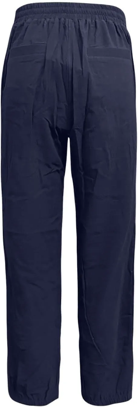 Linen Pants for Women Summer Casual High Waisted Lightweight Beach Pant with Pockets