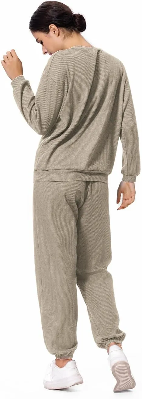 Lounge Sets For Women 2 Piece Outfit Sweatsuit Long Sleeve Sweatshirt Joggers Sweatpants Tracksuits