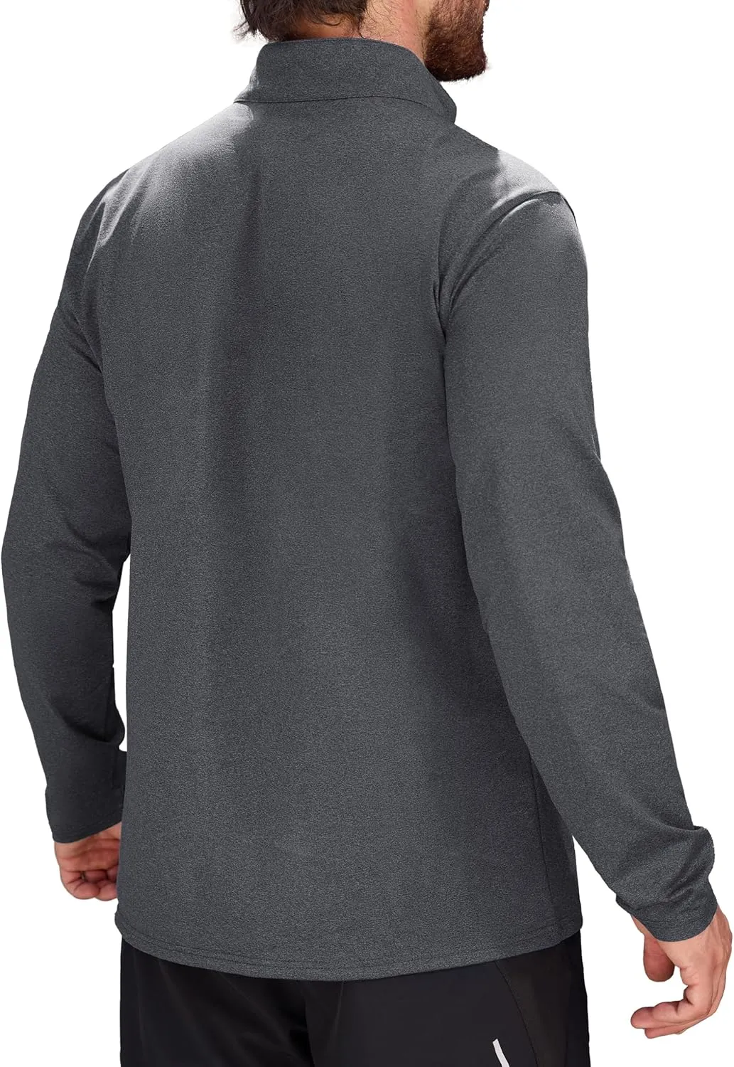 MAGCOMSEN Mens Quarter Zip Pullover Fleece Lined Long Sleeve Golf Shirts 1/4 Zip Thermal Running Athletic Sweatshirts