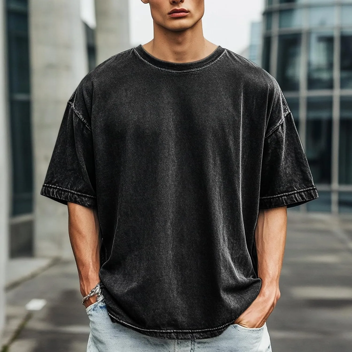 Men Casual Shirts Quick Dry Graphic Big and Tall Plus Size Short Sleeve Round Neck 100 Percent Cotton Undershirt