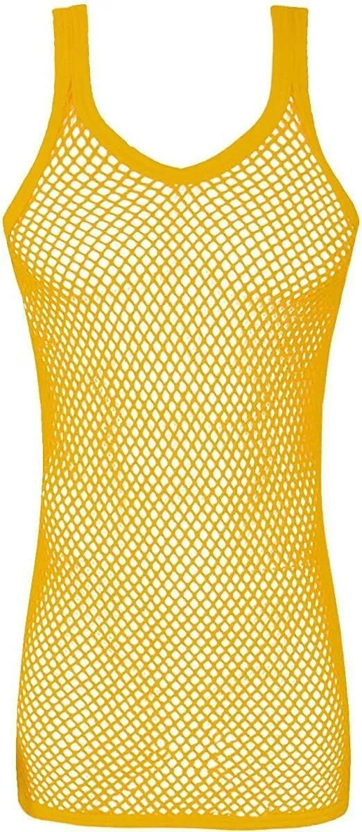 Men's Rasta String Mesh Vest Fishnet Fitted 100% Cotton Sleeveless Muscle Tank Top