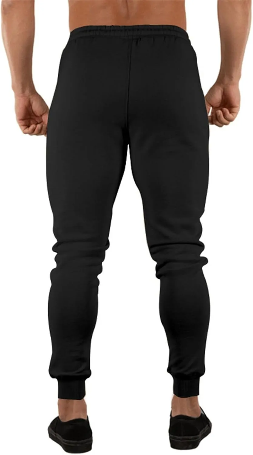 Mens Slim Fit Tapered Track Pants Drawstring Quick Dry Athletic Jogger Sweatpants Outdoor Gym Training Workout Pants