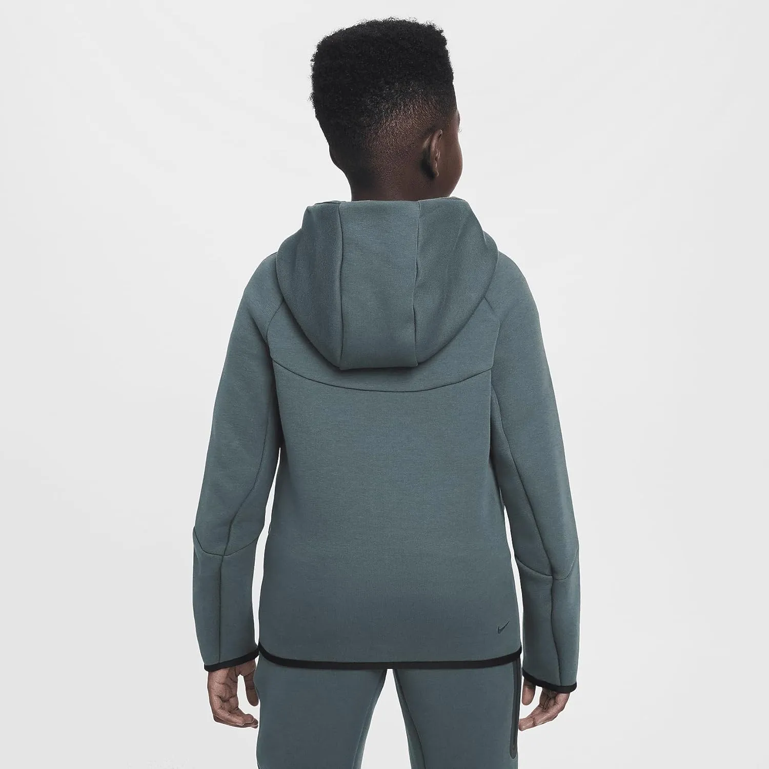 Nike Sportswear Tech Fleece Big Kids' Full-Zip Hoodie (HV5867-338, Vintage Green/Vintage)