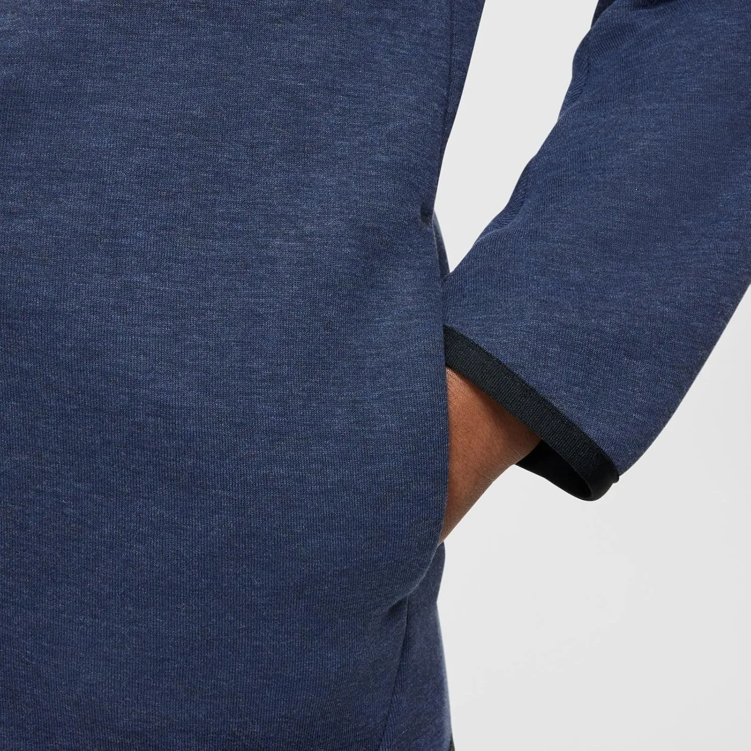 Nike Sportswear Tech Fleece Big Kids' Full-Zip Hoodie (HV5867-473, bsidian Heather/Obsidian Heather/Black/Black)