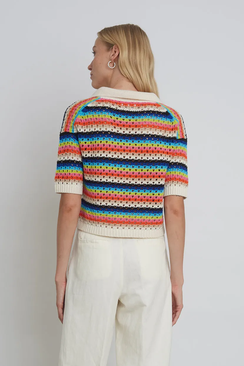 Nina Strip Polo - Multi Color